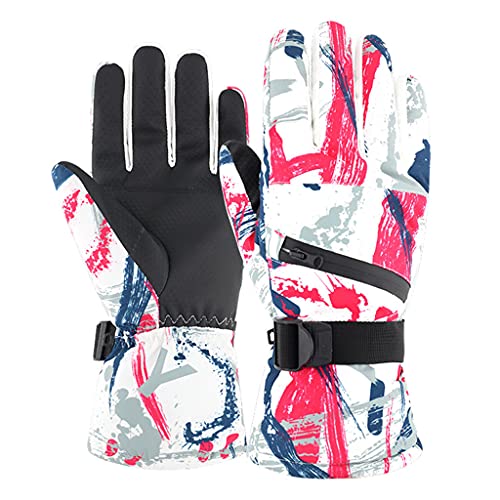 DSJMUY Thermo-Handschuhe,bis 30 Grad Celsius kältebeständig, Touchscreen-Handschuhe,Skihandschuhe,wasserdichte Handschuhe,Winterhandschuhe für Radfahren, Snowboarden,Wandern,Outdoor-Sport