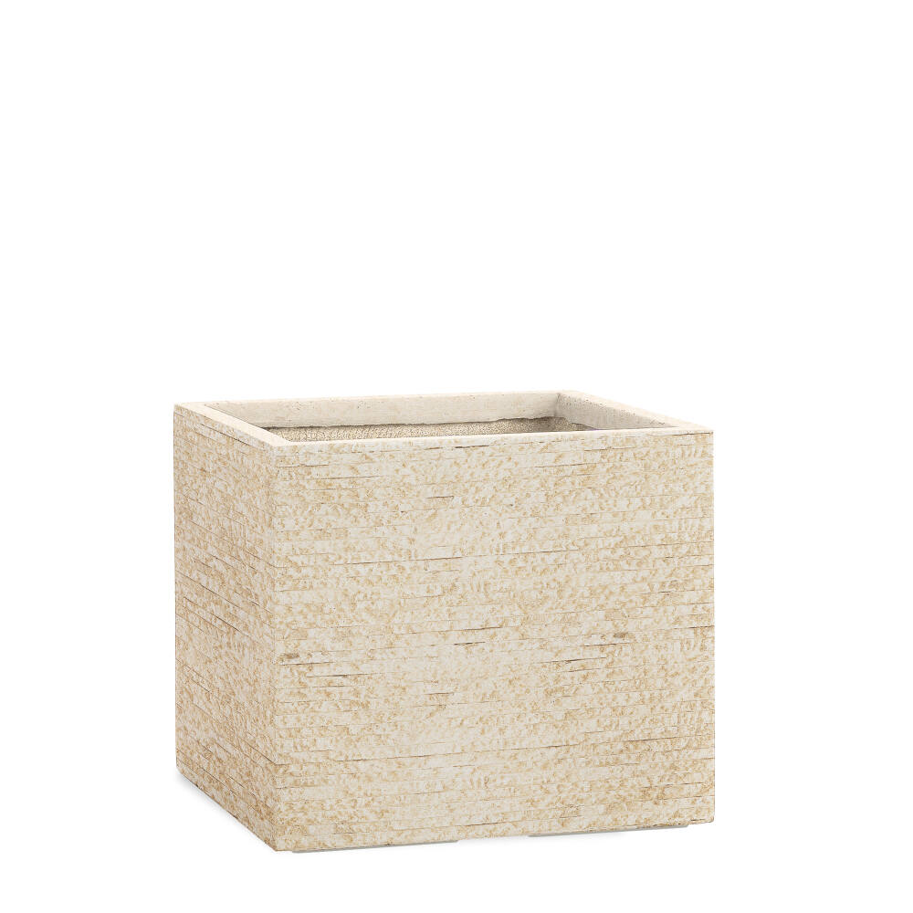 Pflanzkübel CUBE in Antik Sand - 45cm x 55cm x 55cm