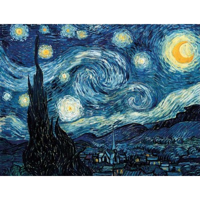 Puzzle Mich�le Wilson Puzzle aus handgefertigten Holzteilen - Van Gogh: Sternennacht 80 Teile Puzzle Puzzle-Michele-Wilson-A848-80