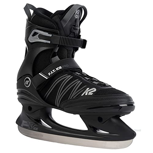K2 Skates Herren Schlittschuhe F.I.T. Ice PRO — Black-Grey — 25F0015, EU: 44 (Mondo: 285 / cm: 28.5 / UK: 9.5 / US: 10.5)