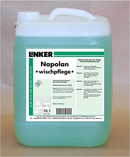 Linker Chemie Napolan 10,1 Liter Kanister - Wischpflege geeignet für Gumminoppenbeläge und Steinböden | Reiniger | Hygiene | Reinigungsmittel | Reinigungschemie |
