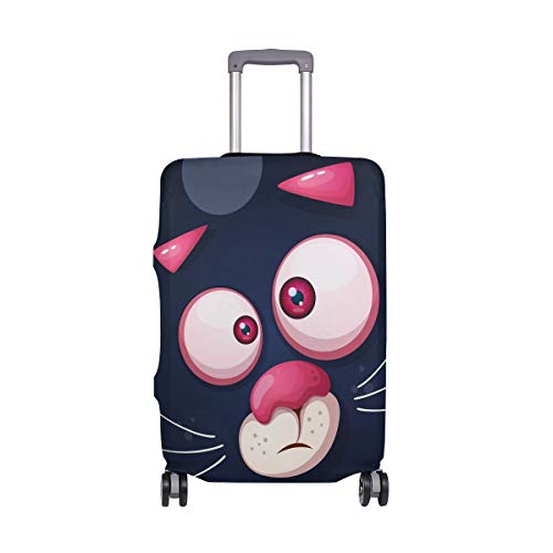 Reisegepäck-Abdeckung, lustig, niedliche Katze, elastisch, Koffer-Schutz, waschbar, passend für 45,7–81,3 cm
