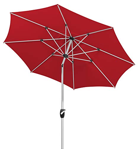Schneider-Schirme Venedig, rot, ca. 270 cm, 8-teilig, rund Sonnenschirm
