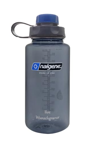Nalgene Flasche 'Everyday Weithals' - 1 L, grau, capCAP'-blau