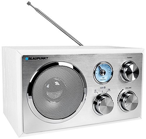 Blaupunkt RXN 180 Vers. 2018 | Retroradio mit Bluetooth und Aux In | UKW/FM Küchenradio | Nostalgieradio mit Teleskopantenne | Badezimmer Radio mit Analog-Tuner | Kofferradio mit Holzgehäuse