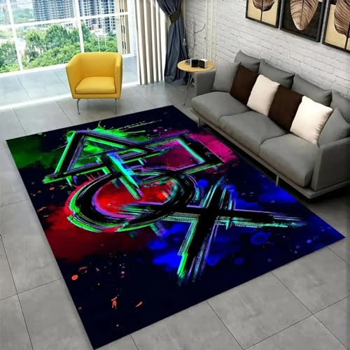 18meng Art Modern Gaming Teppich 40x100cm Gamer Controller Teppich Jugendzimmer Jungen Graffiti Spielkonsole Teppiche für Wohnzimmer Schlafzimmer Spielraum Dekor Teppiche