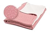 ULLENBOOM ® Babydecke 70x100 cm, Musselin Rosa (Made in EU) - Baby Decke Neugeborenen aus OEKO-TEX Baumwolle, ideal als Kinderwagendecke oder Spieldecke