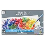 CRETACOLOR Marino | Aquarellierbare Künstlerstifte | Besonders Lichtecht | 36 Farben