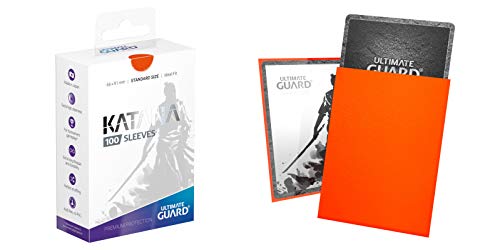 Ultimate Guard Katana 100, Orange 100 Stück Kartenhüllen Kartenfolien Sleeves - für Sammelkarten wie Pokemon Magic - Standardgröße