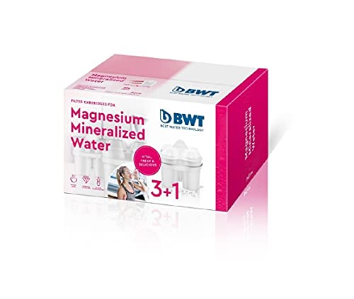 BWT L0814334 Magnesium Gourmet 3 + 1 Filterkartuschen, kompatibel mit Brita