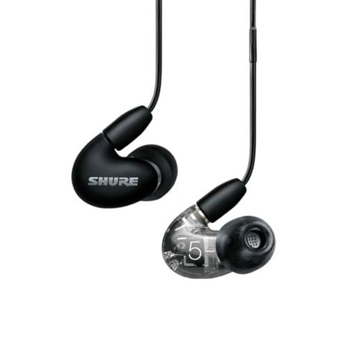 Shure AONIC 5 kabelgebundene Sound Isolating Ohrhörer, hochauflösender Klang und natürliche Basswiedergabe, drei Treiber, In-Ear, hochwertig, kompatibel mit Apple- und Android-Geräten – Transparent