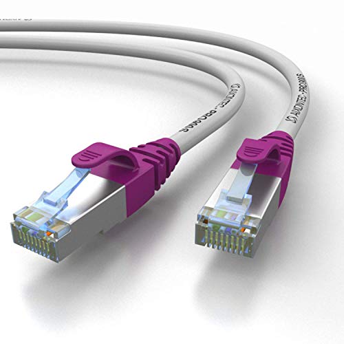 AIXONTEC 12m CAT 7 Profi-Netzwerk-LAN-kabel-Grau Cat6a Profi-Patchkabel SFTP (Pimf) 10 Gigabit Kat7-LANKabel HIGHEND Cat7 S/FTP flex Powerlan-kabel