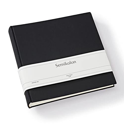 Semikolon (368382) Album Classic Event black (Schwarz) - Foto-Album/Foto-Buch mit 30 Blättern cremeweißem Fotokarton mit Pergaminpapier - 24 x 23 cm