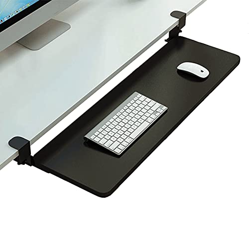 LIQEE Tastaturauszug Tastaturablage Tastaturablage unter der Schreibtischschublade, Klemmung, ergonomische Tastatur-Schiebeplattform, Schreibtischverlängerung, einfach zu montieren, ergonomisch, V
