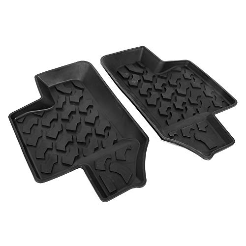 Gorgeri Paar hintere Bodenmatte rutschfeste Gummi Tür Fuß Pad passt für Wrangler JK 2 Türen 2007-2017 (schwarz