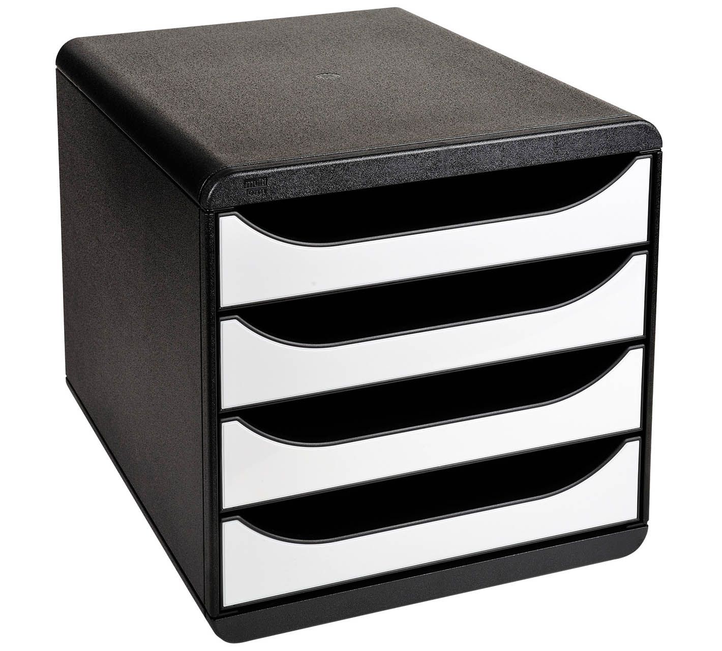 Schubladenbox A4, 4 Schübe - schwarz/weiß 3