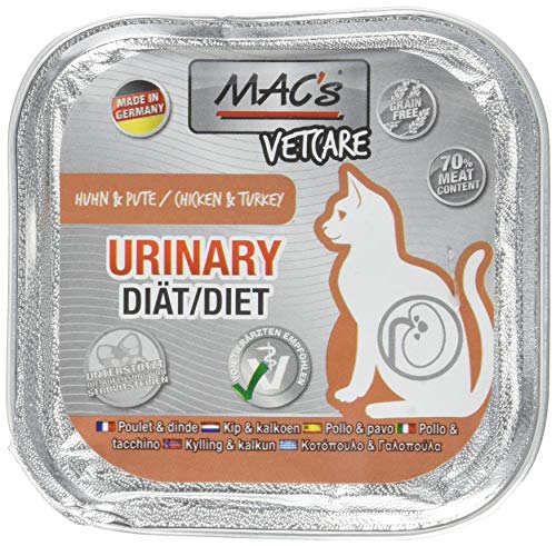 Mac's Katzenfutter getreidefrei Vetcare Urinary Huhn & Pute, 100 g, (16X100g)