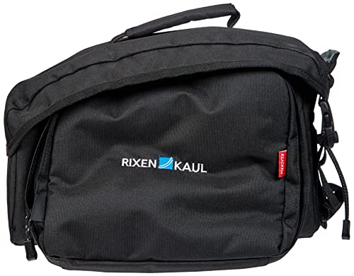 KLICKfix Unisex - Erwachsene Rackpack 1 Plus Gepäckträgertasche, schwarz UniKlip Adapter, 13-18 Liter