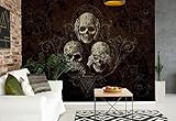 Nicht Hören Sehen Totenkopf Alchemy - Wallsticker Warehouse - Fototapete - Tapete - Fotomural - Mural Wandbild - (978WM) - L - 152.5cm x 104cm - VLIES (EasyInstall) - 1 Piece