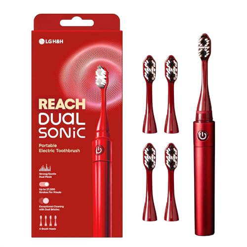 Reach Dual Sonic Elektrische Zahnbürste, Rot