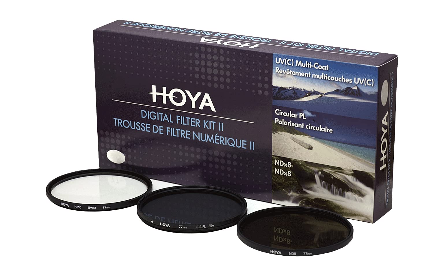 Hoya Digital Filter Kit (72mm, inkl Cirkular Polfilter/ND-Filter (NDx8)/HMC-C, UV-Filter)