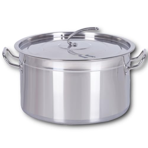 Gastronomie Kochtopf Suppentopf - 30 bis 100 Liter Edelstahl Kochtöpfe - ideal geeignet für ALLE Herdarten & große Küchen - Gastro Topfset (50 L)