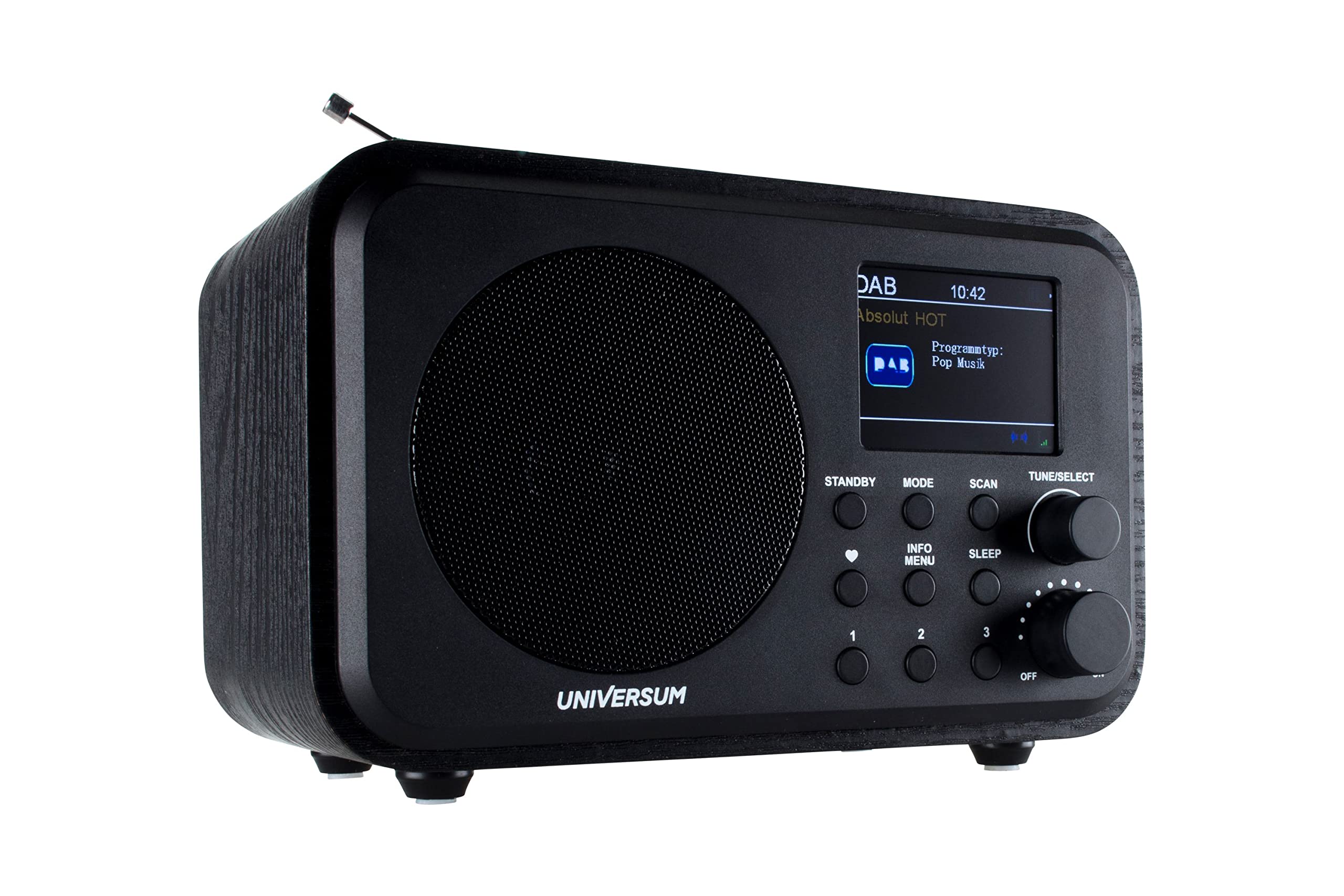 UNIVERSUM DR 300-20 Tischradio DAB+, UKW Bluetooth® wiederaufladbar Schwarz