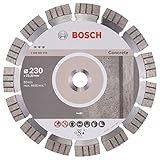 Bosch Professional Diamanttrennscheibe Best für Concrete, 230 x 22,23 x 2,4 x 15 mm, 2608602655, Farbe