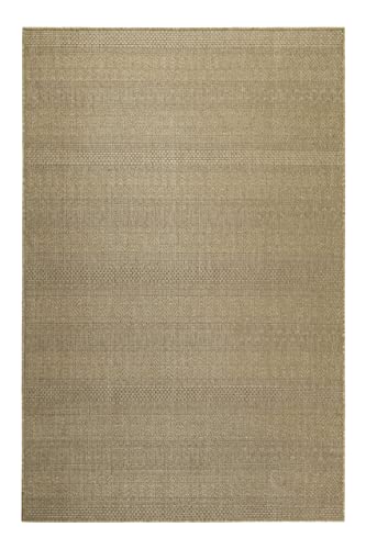 wecon home Kurzflor Teppich in Naturfarben für Indoor und Outdoor - Pedro (80 x 300 cm, beige Sand)