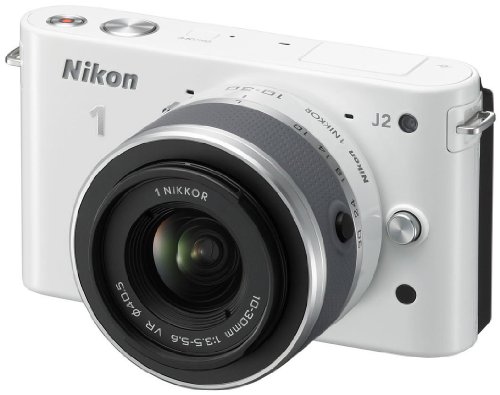 Nikon J2 + 1 NIKKOR VR 10 – 30 mm Digitalkamera Compact 10.1 Megapixel weiß