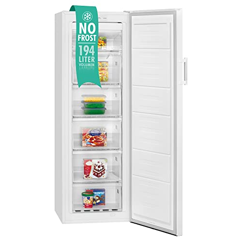 Bomann GS 7326 Gefrierschrank, 186 Liter Nutzinhalt, 4 Sterne Gefrierraum, Total No Frost, Energieeffizient A++, weiß