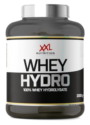 XXL Nutrition - Whey Hydro - Hydrolysiertes Whey Isolat, Eiweiss Pulver, Schneller Aufnahme, 87,5% Eiweißgehalt, Hohem Anteil EAAs & BCAAs - 2000 Gramm - Cookies & Cream