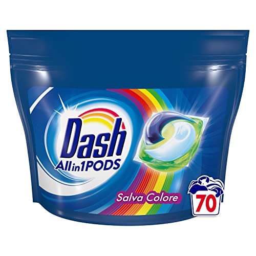 Dash Pods Waschmittel in Kapseln, 70 Waschgänge, farbsparend, Maxi-Format, hält die Farben Ihrer Haare lebendig, auch bei niedrigen Temperaturen wirksam