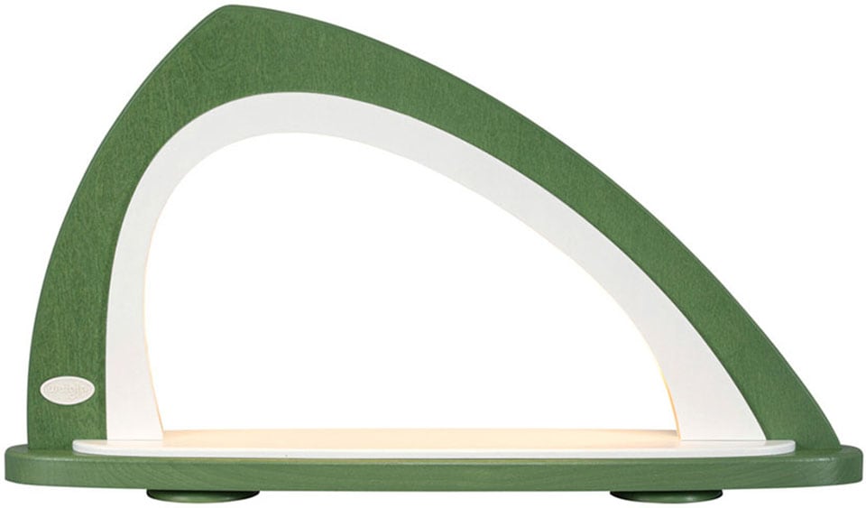 weigla "asymmetrischer LED Schwibbogen ohne Bestückung“ Erzgebirge garantiert (grün/weiß)