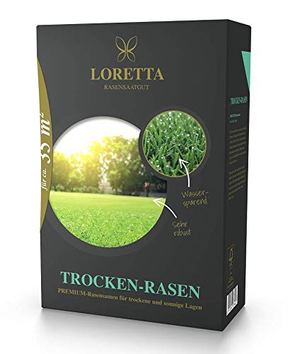 Loretta Trocken Rasen Premiumrasen mit Mantelsaat 1,1 kg für ca. 35m²