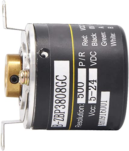 Ersatzteile Schalter-Encoder, 38 mm, Inkremental-Drehgeber, 8 mm, halbe Hohlwelle, photoelektrischer optischer Schalter, 10–1024–1800–2500–3600 PPR, 5–24 V DC (Color : Cable Side Outlet, Size : 10 1