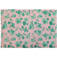rice Plastik-Teppich GREEN ROSE (220x150) in rosa/grün