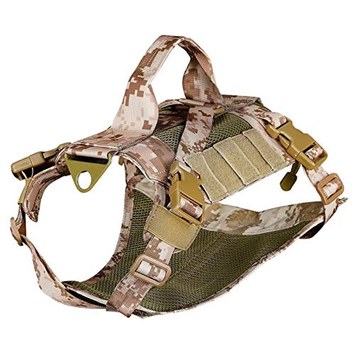 Große Tactical Service-Hund Modular Harness Patrol Hundeweste Jagdweste ErwachseneTaktische Weste männlich Outdoor Camping ( Color : Desert Digital Camo )