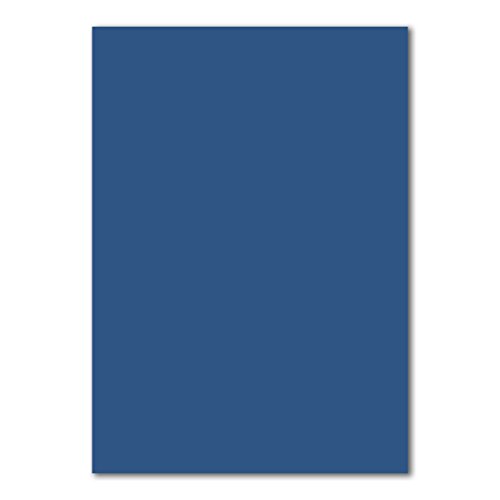 100 DIN A4 Papier-bögen Planobogen -Nachtblau - 240 g/m² - 21 x 29,7 cm - Bastelbogen Ton-Papier Fotokarton Bastel-Papier Ton-Karton - FarbenFroh®