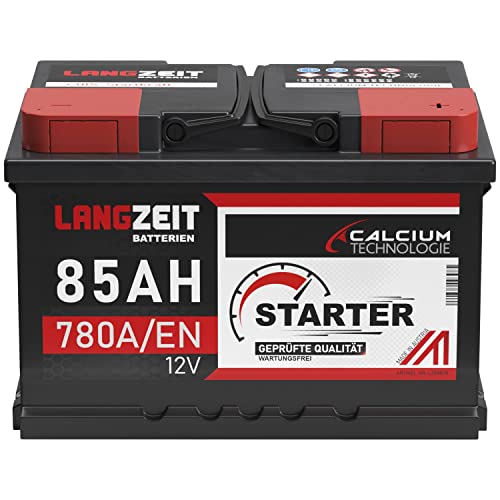 LANGZEIT Autobatterie 12V 85Ah ersetzt 72Ah 74Ah 75Ah 77Ah 80AH