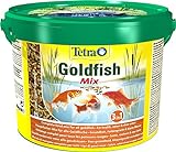 Tetra Pond Goldfish Mix, Hauptfuttermischung für die tägliche Fütterung aller Goldfische im Gartenteich, 10 L