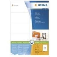 HERMA Premium - Permanent selbstklebende, matte laminierte Papieretiketten - weiß - 105 x 57 mm - 1000 Etikett(en) (100 Bogen x 10) (4425)