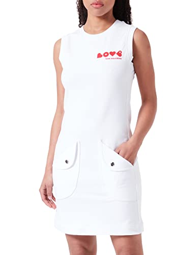 Love Moschino Women's Regular fit Sleeveless Dress, Optical White, 46