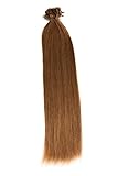 200 x 0,5g x 60cm hellbraune Nr. 12 glatte indische Remy 100% Echthaar U-tip Extensions / Echthaar-Strähnen / Haarverlängerung mit gratis Zubehör
