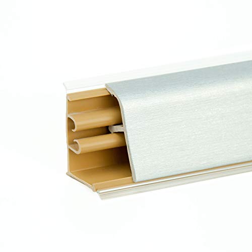 DQ-PP 1,5m WINKELLEISTE | Aluminium satin | 37 x 24mm | PVC | GRATIS Schrauben | Küchenleiste Arbeitsplatte Abschlussleiste Leiste Küche Küchenabschlussleiste Wandabschlussleiste Tischplattenleisten