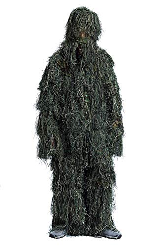 3D Ghillie Suit Jagd Jacke Woodland Tarnanzug Camo Camouflage Kleidung für Airsoft Jagd Hunting