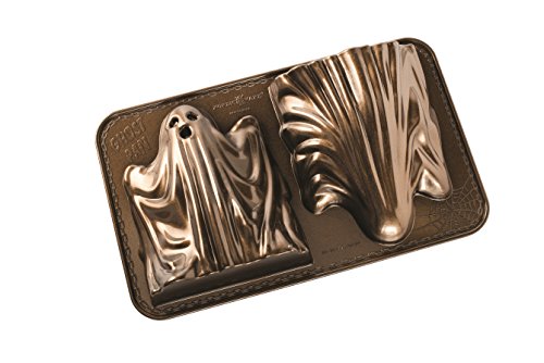 Nordic Ware Pfanne mit Spuk-Totenkopf 3D Ghost Kuchenform bronze
