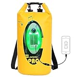 Qoolife Dry Bag Und Wasserdichter Rucksack mit Bluetooth-Lautsprecher- 20L Seesack Wasserdicht mit Bluetooth Lautsprecher, Ideale Rolltop Tasche beim Kajak Fahren, Wandern, Bootfahren und Rafting