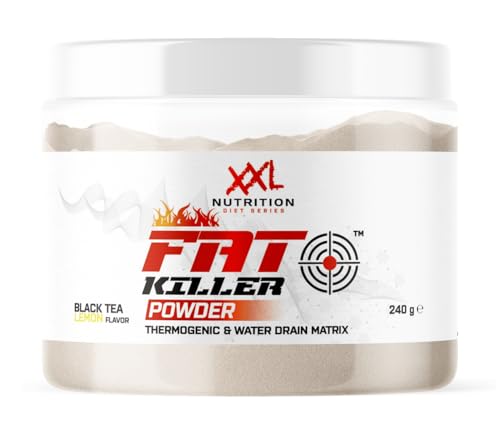 XXL Nutrition - Fat Metabolic Support Powder - Fatburner, abnehmen, Fettverbrenner - Black Tea Lemon - 240 Gramm