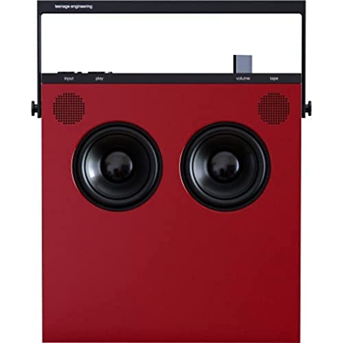 Teenage Engineering OB-4 Red EU - Magic Radio Tragbarer Stereo-Lautsprecher mit integriertem Loop-Recorder und Bandtransport